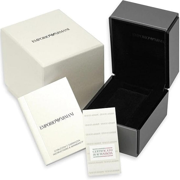 Emporio Armani Men’s Watch Ceramic Black Strap With Black Dial And Rose Gold Tone AR1410