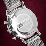 Emporio Armani Men's Watch Stainless Steel Silver Mesh Strap With Black Dial AR1808 Luigi