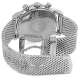 Emporio Armani Men's Watch Stainless Steel Silver Mesh Strap With Black Dial AR1811 Luigi