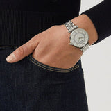 Emporio Armani Women’s Watch Stainless Steel Silver Strap With Mother of Pearl Dial AR1908 Gianni T-Bar