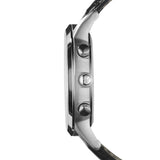 Emporio Armani Men’s Watch Leather Black Strap With Silver Dial AR2432 Renato