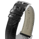 Emporio Armani Men’s Watch Leather Black Strap With Silver Dial AR2432 Renato