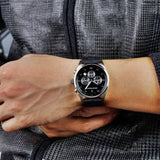 Emporio Armani Men’s Watch Silicone Black & Grey Strap With Black Dial And Silver Case AR5866 Sportivo