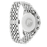 Emporio Armani Men's Watch Stainless Steel Silver Strap With Black Dial  AR5983 Tazio