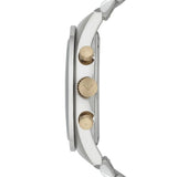 Emporio Armani Men's Watch Stainless Steel Silver & Gold Tone Strap With Blue Dial AR8030 Tazio