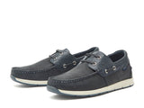 Chatham Nubuck & Leather Boat Shoes For Men - Brixham in Navy, 6-15
