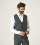 Skopes Beckett Suit Waistcoat For Men in Mid Green, 34R-62R