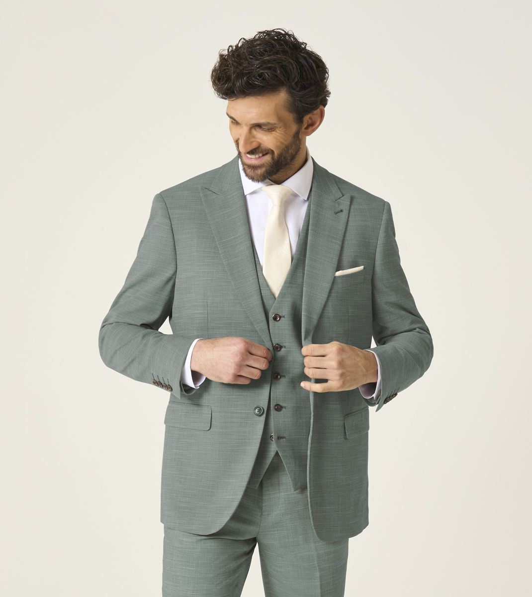 Skopes Elio Suit Tailored Fit Jacket For Men in Sage Green, 36S-62L