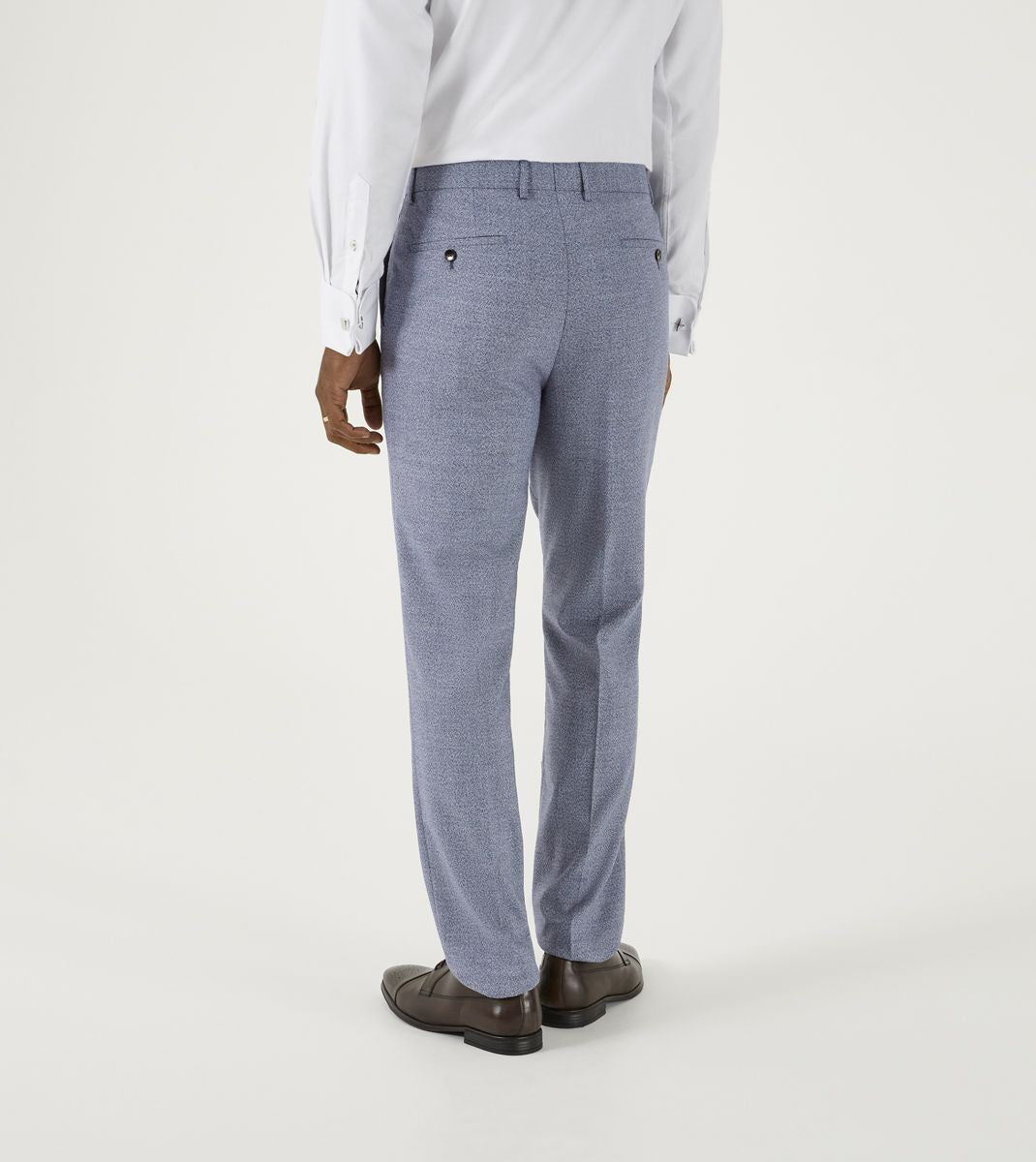 Skopes Tailored Fit Jodrell Suit Trouser For Men in Blue Marl, 30W-58W