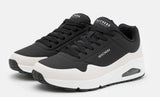 SKECHERS Men's Street Uno  Timeline shoe in Black/White