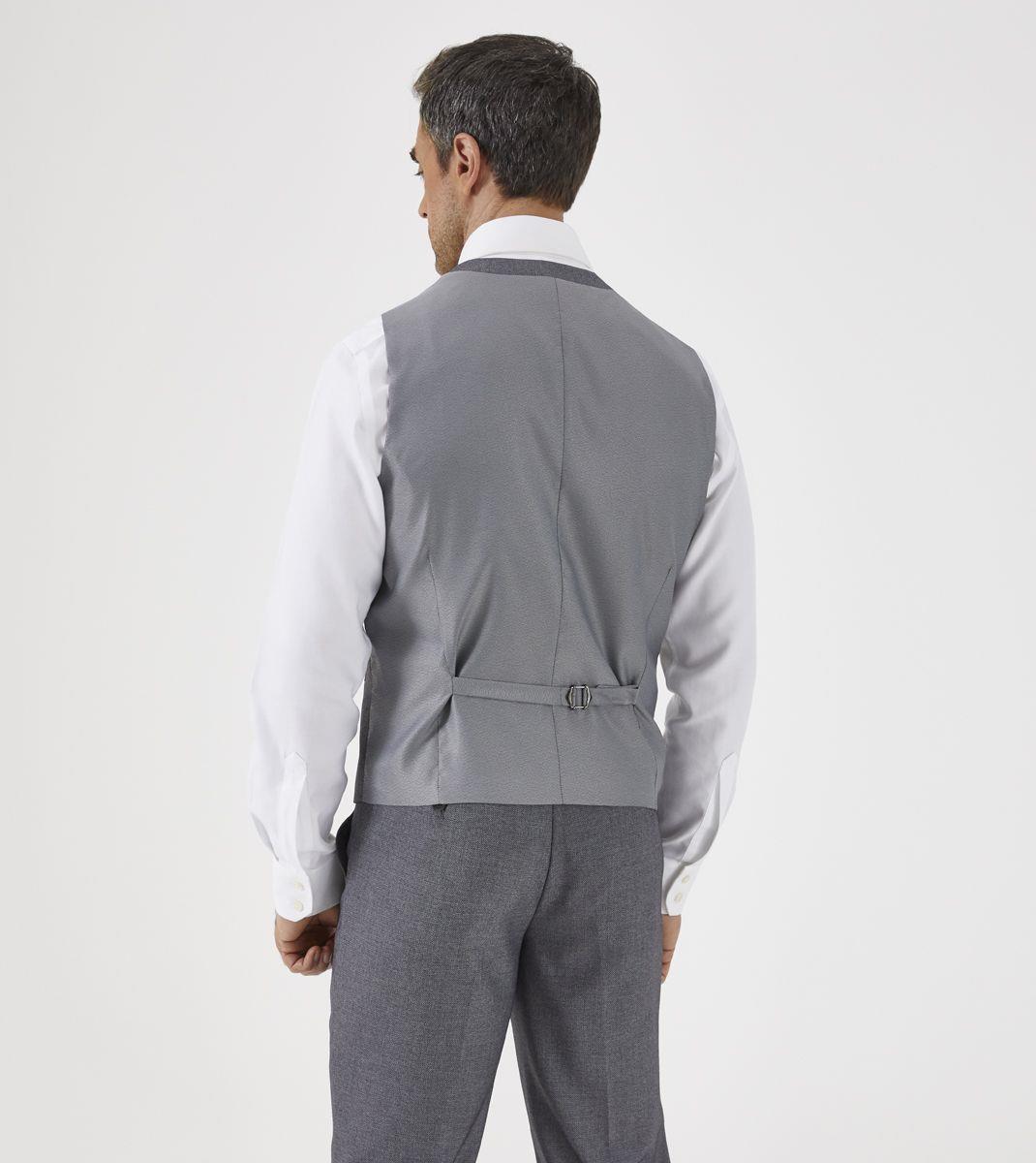Skopes Men's Harcourt Waistcoat in Silver 34 Regular to 62 Long