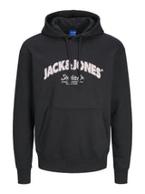 Jack & Jones Big Sweat Hoodie For Men (JORBRONX ARCH) in Black, L-XL