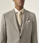 Skopes Calvados Linen Blend Tailored Fit Suit Jacket For Men in Stone Beige, 36S-62L