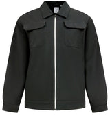 D555 WIMBLEDON Couture Stretch Zip Through Jacket For Men in Black, 2XL-6XL