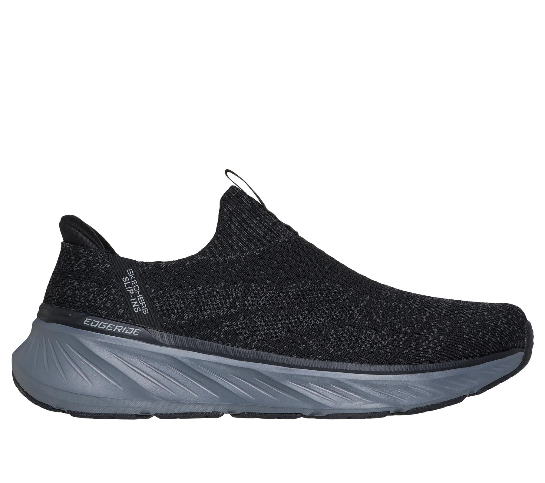 Skechers Slip On Sneaker Shoe For Men Edgeride Commissioner Slip-ins in Black/Charcoal, 5.5-13