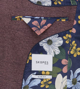 Skopes Slim Fit Jodrell Suit Jacket For Men in Berry Marl, 34R-50R