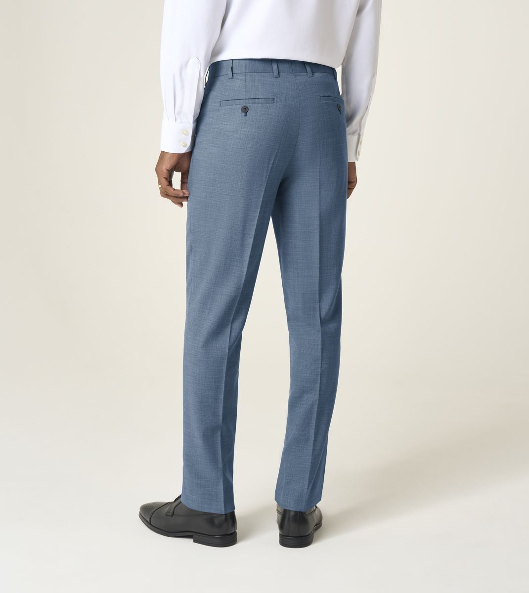 Skopes Lucien Suit Tailored Fit Trouser For Men ins Teal Blue, 30W-58W