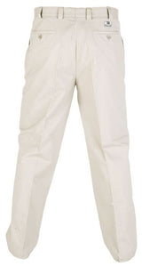 DUKE LONDON PEACHED AND WASHED COTTON CHINO TROUSERS IN WAIST SIZE 42 TO 60" & INSIDELEG 30/32/34", NAVY AND BEIGE COLORS