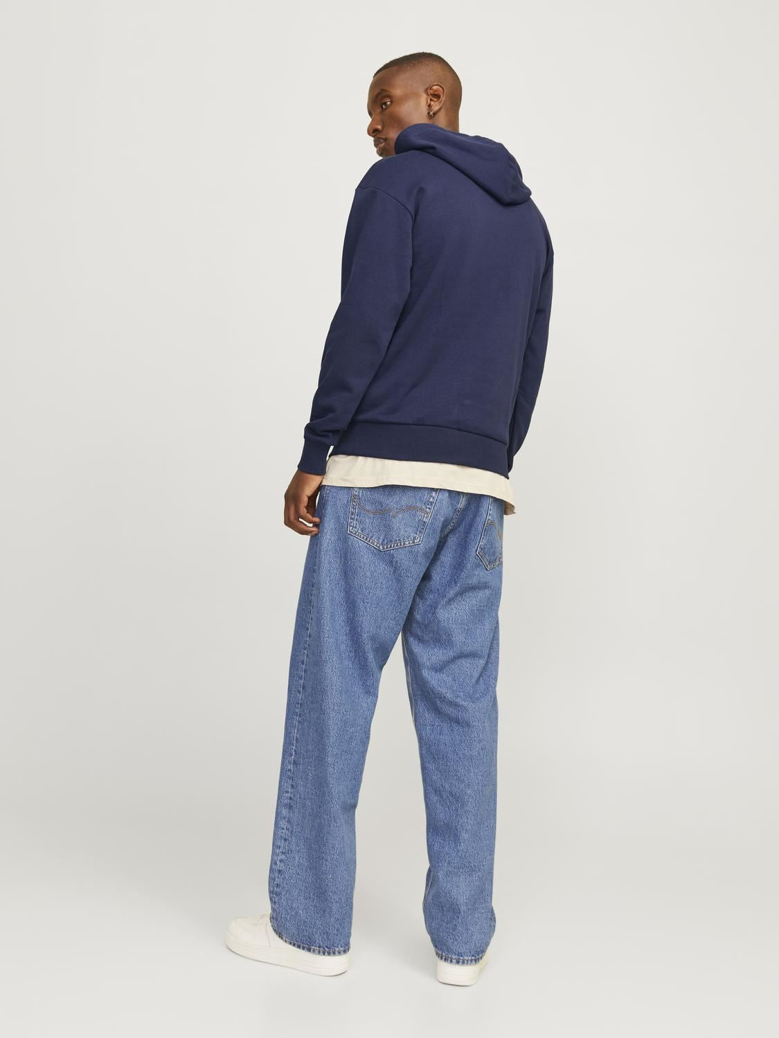 Jack & Jones Sweatshirt Hoodie For Men (JJECALEB VARSITY) in 5 Colours, L-XL