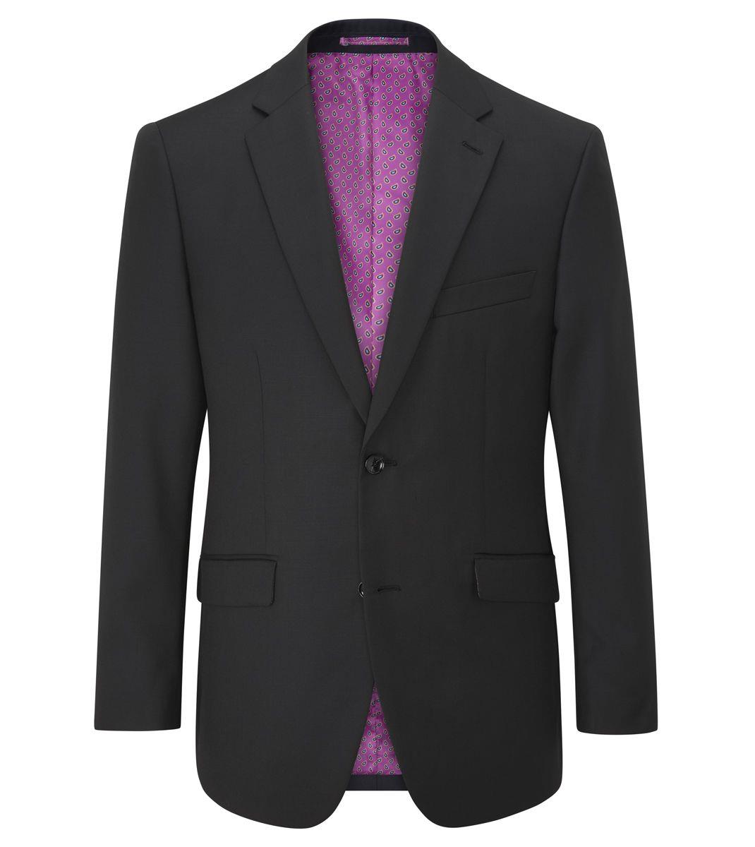 Skopes Farnham Suit Tailored Fit Jacket For Men in Black, 36S to 62L