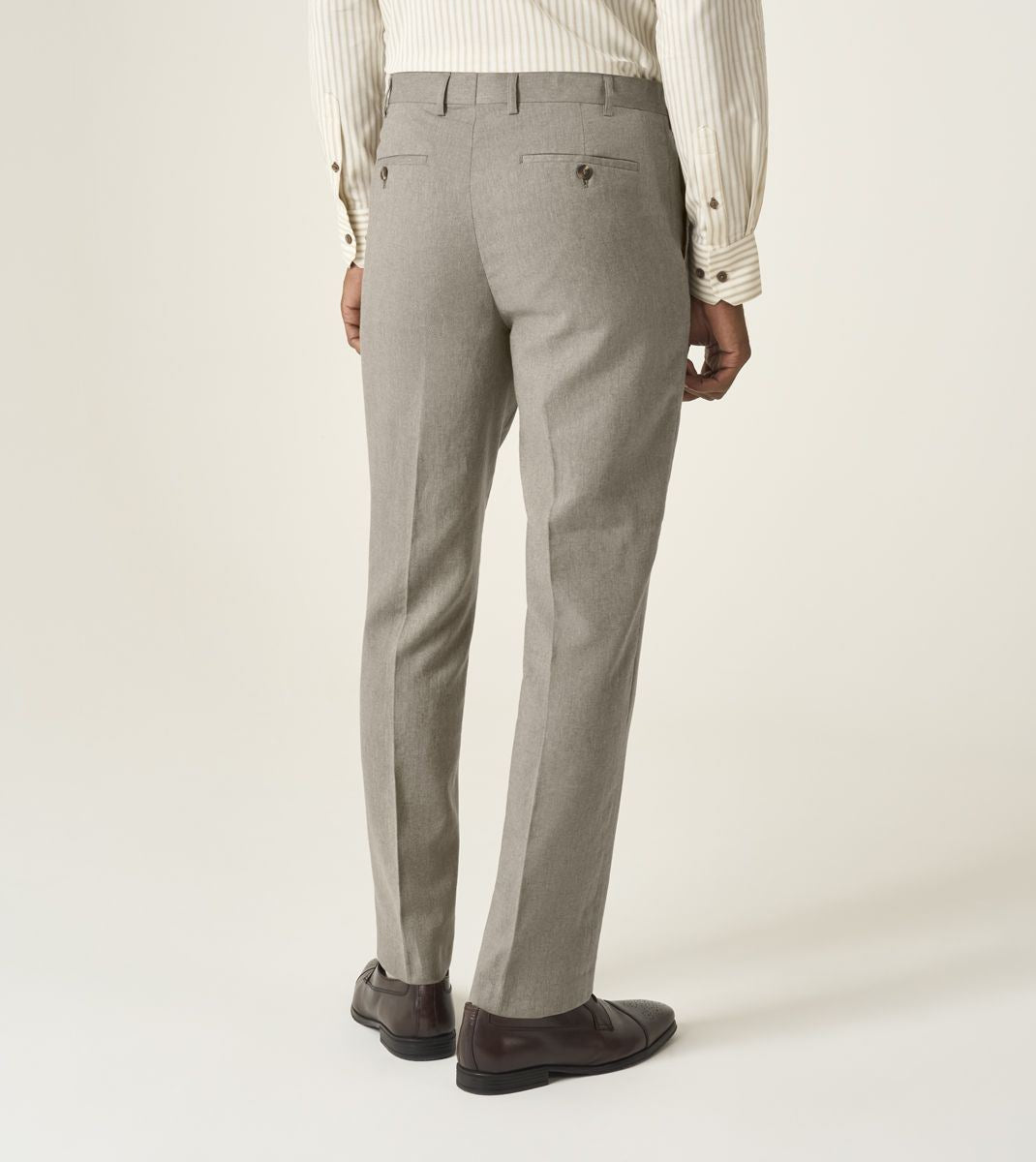 Skopes Calvados Suit Tapered Fit Trouser For Men in Stone Beige, 30W-42W