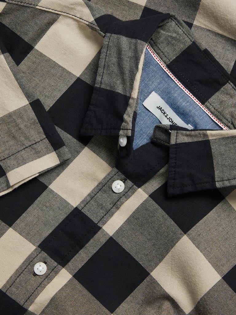 Jack & Jones Men's Plus Size Short Sleeves Checked Shirt Size 1XL to 6XL, 2 Colours