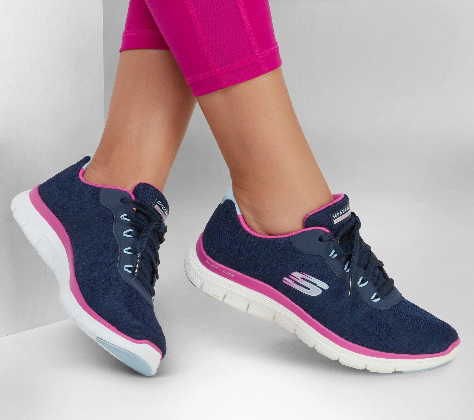 Skechers (GAR149570) Ladies Sports Flex Appeal 4.0 Fresh Move Shoes in UK 3 to 8