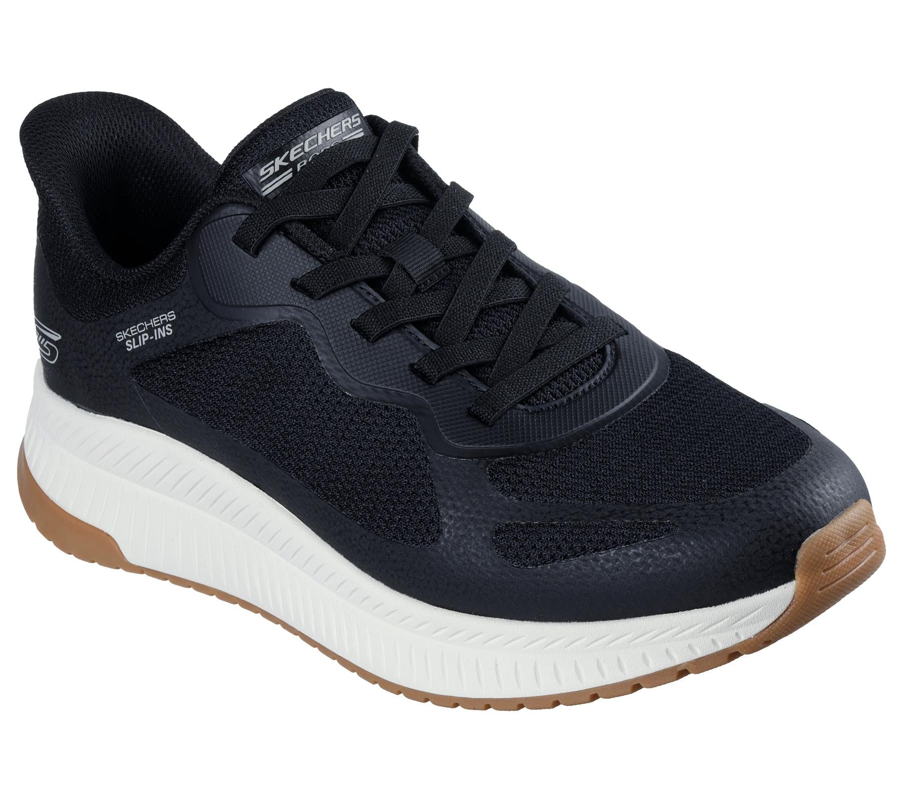 Skechers Slip On Sneaker Shoe For Men BOBS Sport Squad Chaos 4 Slip-Ins in Black, 5.5-13