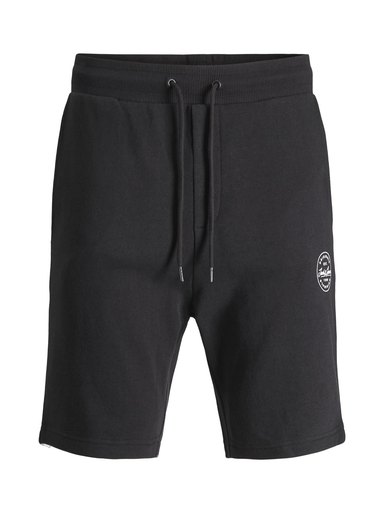 Jack & Jones Plus Men's Cotton Sweat Short With Ribbed Waistband In Black Colour Size 42"  To  54"