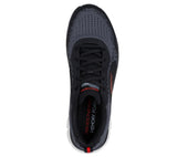 Skechers Lace Up Sneaker Shoe For Men Track Glendor in Black/Red, 5.5-13