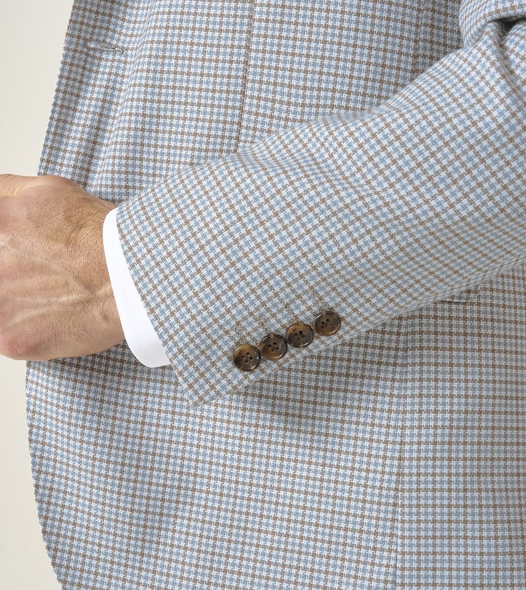 Skopes Carter Tailored Fit Jacket For Men in Brown Puppytooth, 36S-62L