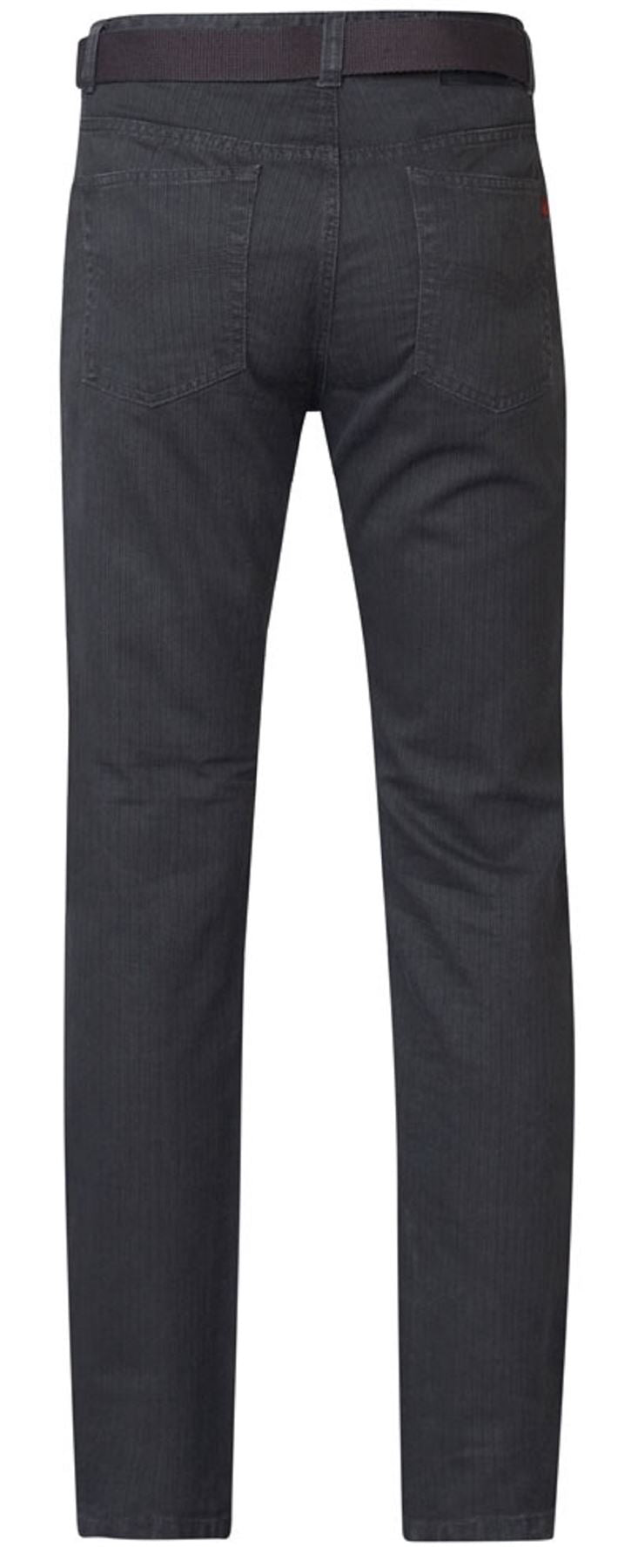 Duke London Mens Big Size Bedford Cord Enzyme Washed Jeans (Canary) in Charcoal