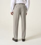 Skopes Tailored Fit Charlie Suit Trouser For Men in Stone Beige Check, 30W-58W