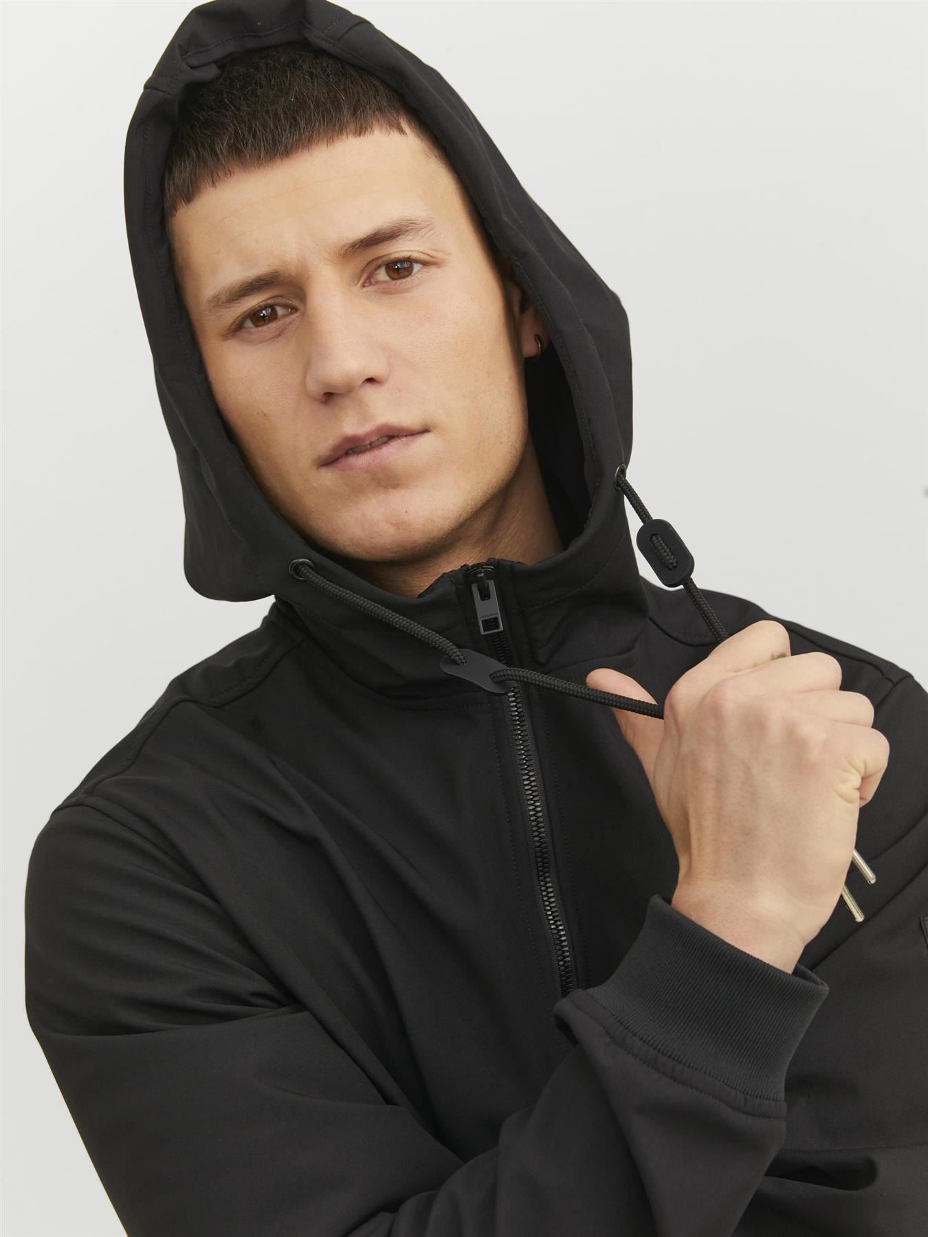 Jack & Jones Softshell Hoodie Jacket For Men (JJEBASIC) in 2 Colours, L-XL