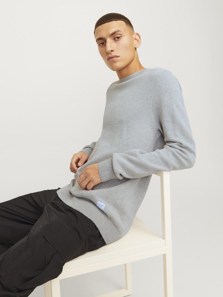 Jack & Jones Knit Crew Neck With Long Sleeves For Men (JJEGLOBE) in 6 Colours, L-XL