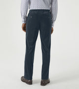 Skopes Atkinson Suit Tailored Fit Trousers For Men in Teal Blue Corduroy, 30W to 58W