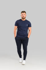 Duke - D555 Cuffed Jogger With Side And Back Pockets In Navy 2Xl- 6Xl