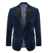 Skopes Tailored Fit Velvet Sports Jacket Jive Size 52 - 62, Black, Teal
