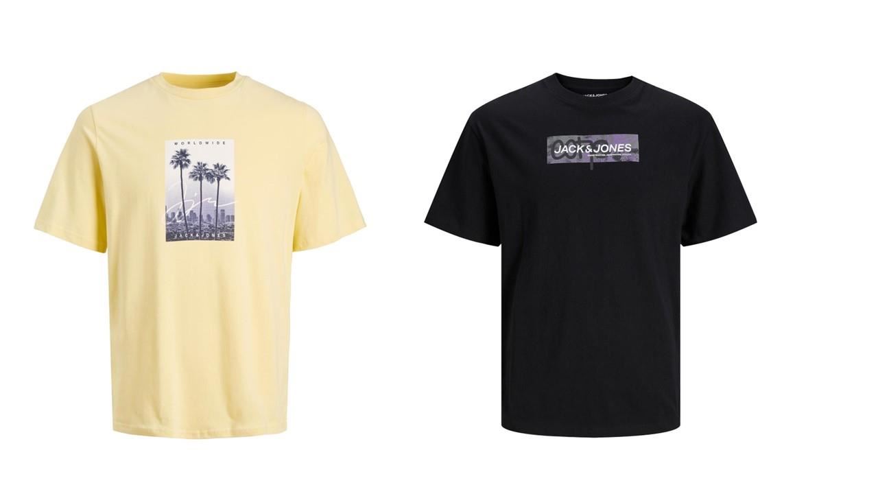 Jack & Jones Twin Pack Short Sleeve Printed Tee Size 1XL