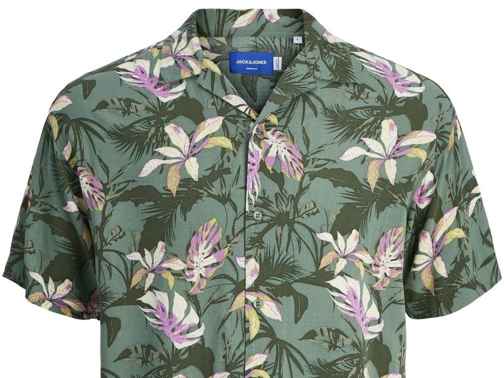 Jack & Jones JORLUKE TAMPA AOP Short Sleeve Printed Shirt for Mens, 1XL-6XL