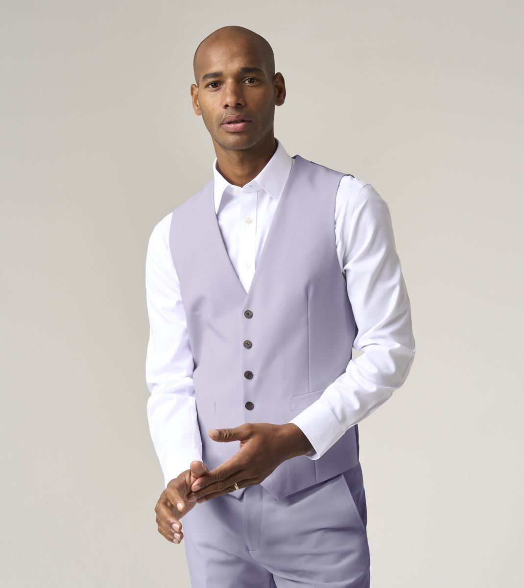 Skopes Beckett Suit Waistcoat For Men in Lilac Pink, 34R-62R