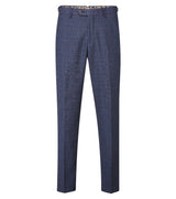 Skopes Men's Woolf Tailored Fit Trouser in Navy Check 28 Short to 66 Regular