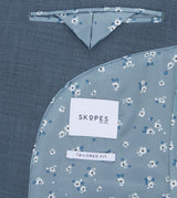 Skopes Lucien Suit Tailored Fit Jacket For Men in Teal Blue, 36S-62L