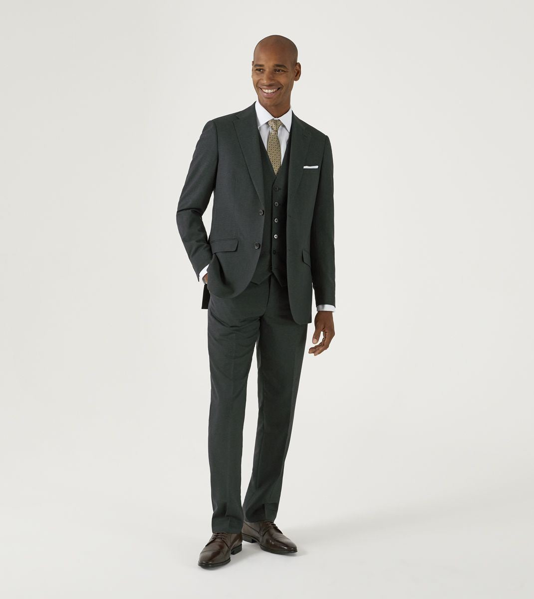 Skopes Harcourt Suit Trouser For Men's in Green, 28W to 46W