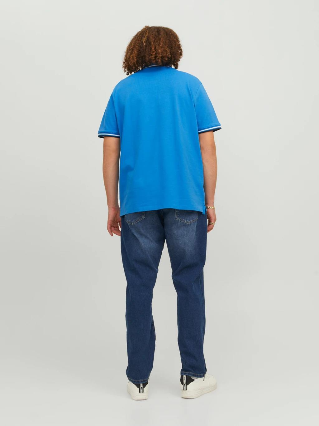 Jack & Jones (12143859) Men's Plus Size JJEPAULOS Polo Shirt in 6 Colours 2XL to 6XL