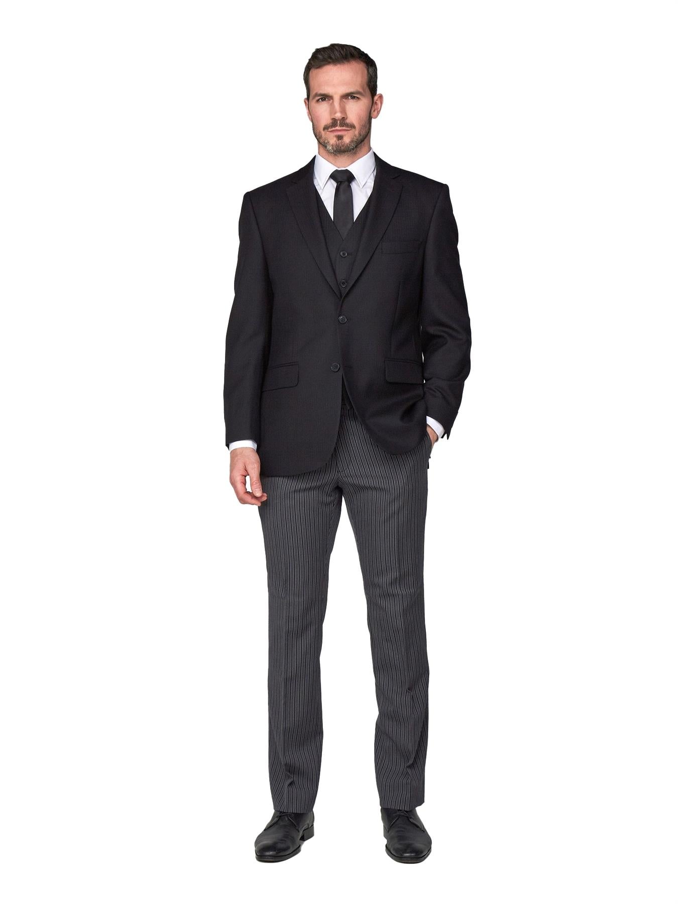 Scott Single Breasted Masonic Jacket For Men in Black, 36S-60R