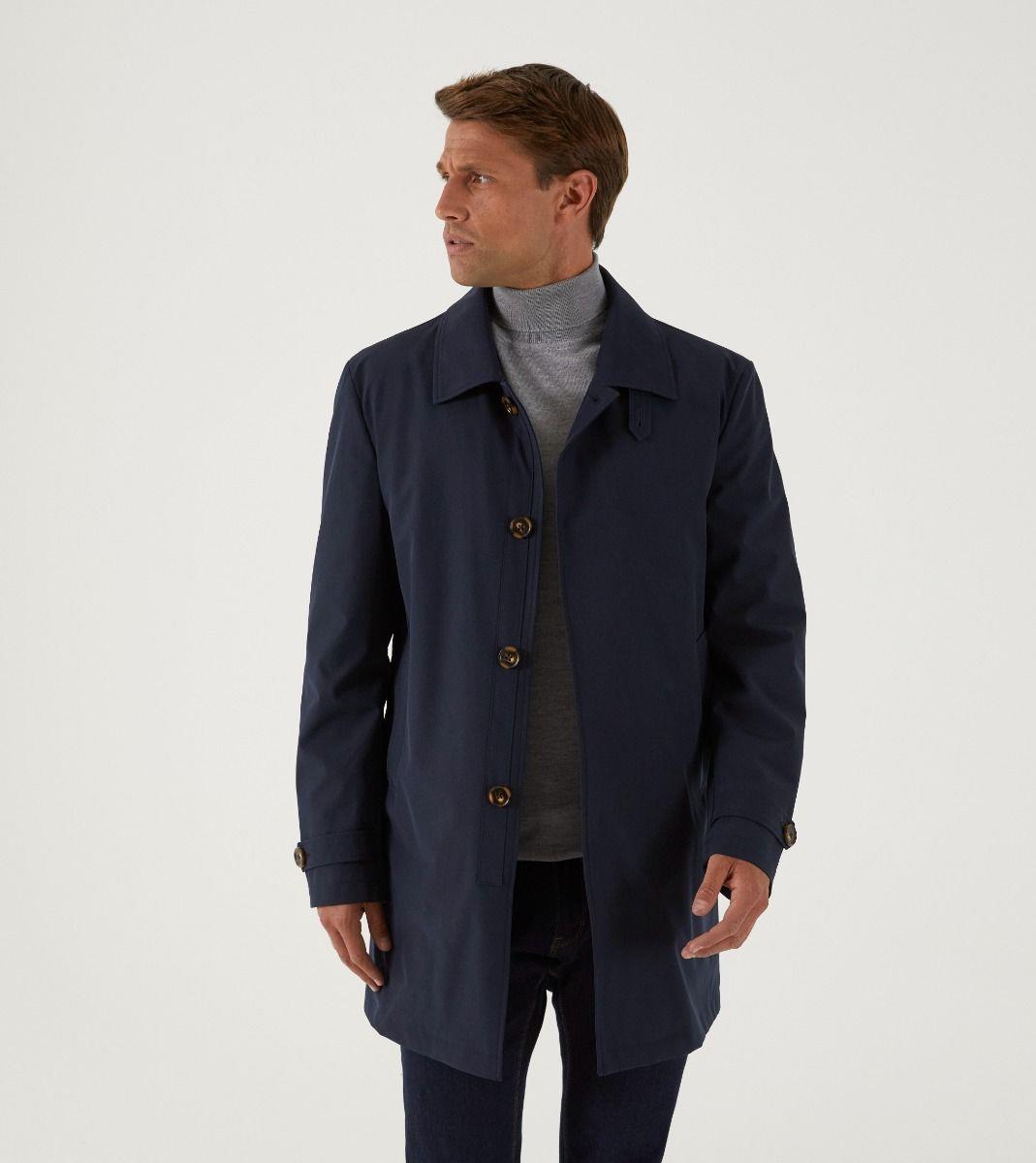 Skopes Mens Plus Size Premium Quality Rain Mac In Navy Size Small To 4Xl