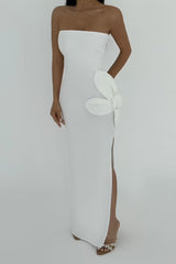 FLORA DRESS - BUTTERCREAM/WHITE