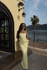 FLORA DRESS - BUTTERCREAM/WHITE