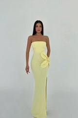 FLORA DRESS - BUTTERCREAM/WHITE